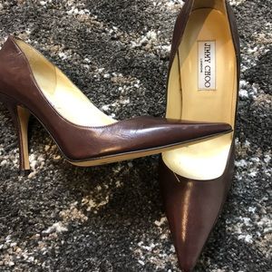 Jimmy Choi basic heel brown 9